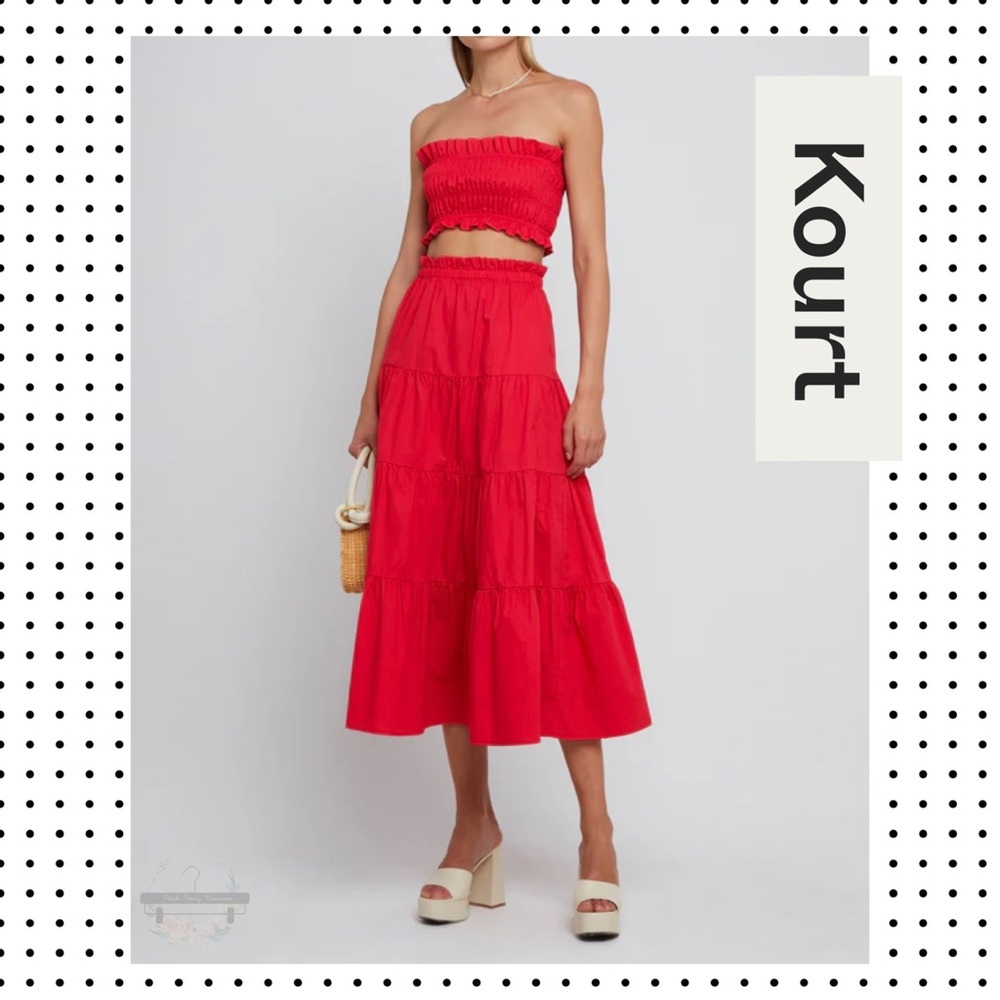NWOT KOURT - Ellery Set Bandeau Top Maxi Skirt XL